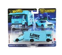 1:64 Hot Wheels Premium 2024 Team Transport Nissan Skyline 2000 GT-R LBWK + Flee