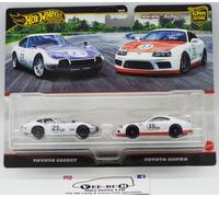 Hot Wheels Premium Toyota 2000GT & Toyota Supra White Car Culture Twin Pack NEW