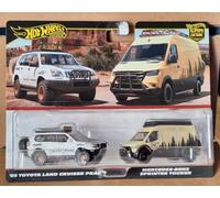HOT WHEELS '05 TOYOTA LAND CRUISER PRADO AND MERCEDES-BENZ SPRINTER TOURER HRR76