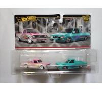 Hot Wheels 1975 Datsun Sunny Truck (B120) and Custom '93 Nissan Hardbody (D21)