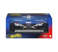 Hot Wheels Premium Toy Cars, 1:64 Scale Die-Cast Visa Cash App Racing Bulls Formula One Team Racecars: Liam Lawson & Isack Hadjar, JMM94
