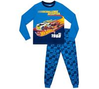 Hot Wheels Pyjamas | Boys Race Cars Pyjamas | Long Sleeve Boys PJs | Blue | 3-4 Years