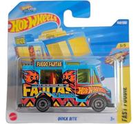 Hot Wheels Quick Bite Food Truck, Fuego Fajitas, Die-cast Model, 1:64 Scale, 3+ Years