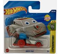 Hot Wheels - Quick Chat - Experimotors 9/10 - JBC13 - Short Card - Grey - Mattel 2025 - Funny Character Vehicle with Movable Details in Scale 1:64