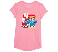 Hot Wheels Race Crew 4 Years Old T-Shirt, Girls, Pink, Medium