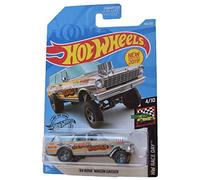 Hot Wheels Race Day 4/10 '64 Nova Wagon Gasser 198/250, Gray Truck Die-Cast Car Model for Children
