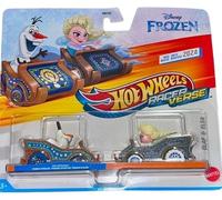 Hot Wheels Racer Verse Diecast Cars, Olaf & Elsa Double Pack
