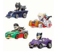 Hot Wheels RacerVerse, Set of 4 Die-Cars 1:64 Scale Toy Cars Optimized for Driving on Hot Wheels Tracks with Pop Culture Characters as Drivers, HKD33
