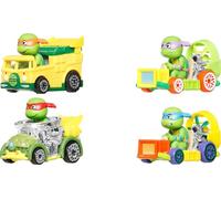 Hot Wheels RacerVerse Ninja Turtles Toy Vehicle, Pack of 4 Figures for Ages 3 and Up