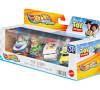 Hot Wheels RacerVerse, Set of 4 Die-Cars 1:64 Scale Toy Cars Optimized for Driving on Tracks with Pop Culture Characters as Drivers