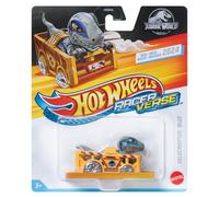 Hot Wheels RacerVerse Velociraptor Blue in Raptor Containment Cage 1:64 Diecast Vehicle