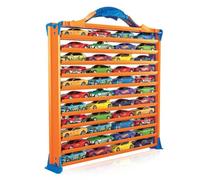 Hot Wheels Rack N' Track Cars & Toys Organizer Storage with 44 Compartments - IMPROVED - Toy Display Case, Multi-Coloured, Cars are not included. (HWCC9B)