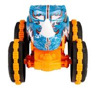 Hot Wheels Monster Trucks 1:24 Scale Rhinomite RC Vehicle | Battery-Powered Full-Function Remote Control Toy, Features Grip Action Tires for All-Terrain Capabilities, JBK11