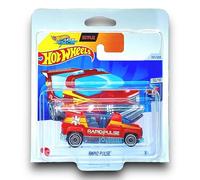 Hot Wheels Rapid Pulse (Red, Yellow & Chrome Let's Race) 10/10 HW First Response - 2024-137/250 (Short Card) - includes a KLAS Car Keeper Protector Case - HTD71