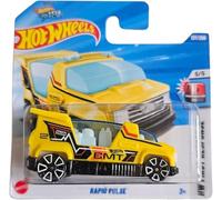 Hot Wheels Rapid Pulse, Yellow EMT Vehicle, Die-Cast Model Car, 1:64 Scale
