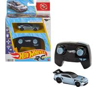Hot Wheels RC Toy Car, Full-Function Remote-Control 1:64 Scale Ford Mustang, Booster Button to Race & Stunt Onor Off-Track, Recharge with USB Cable