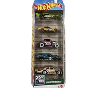 Hot Wheels Retro Racers 5 Pack [El Segundo Coupe, GT Scorcher, '32 Ford, Volkswagen Kafer Racer, 1967 Ford GT40 MK.IV] 1:64 Scale Diecast Toy Vehicles