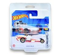 Hot Wheels Rockin' Railer (White & Red) 6/10 HW Drag Strip - 2023-171/250 (Short Card) - COMES IN A KLAS CAR KEEPER PROTECTIVE COLLECTORS CASE - HKG53