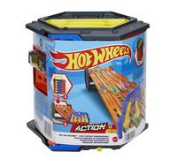 Hot Wheels Roll Out Raceway Track Set - 5-Lane, Storage Bucket, Includes Car | A