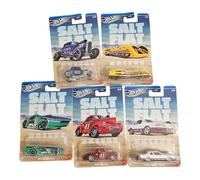 Hot Wheels Salt Flat Series, Complete 5-Car Collection Set, Silver Series Die-Cast Vehicles