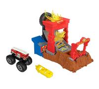 Hot Wheels Monster Trucks ARENA SMASHERS 5 ALARM FIRE CRASH CHALLENGE Playset