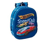 HOT WHEELS - School Backpack, with 3D Design, Ideal for Children of Different Ages, Comfortable and Versatile, Quality and Resistance, 27 x 10 x 33 cm