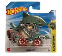 Hot Wheels - Shark Bite - JBC31 - TH - Treasure Hunt - Experimotors 10/10 - Shark Car with Moving Mouth, Green/Chrome Design in 1:64 Scale - Mattel 2025 (229/250) - 1:64