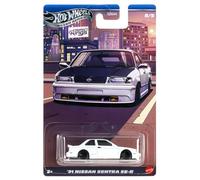 Hot Wheels Diecast Toy Vehicle '91 Nissan Sentra SE-R - Silver Series Compact Kings 5/5, 1:64 White