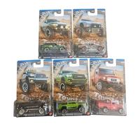 Hot Wheels Silver Series Toyota Off-Road Collection, Complete Set of 5 Die-Cast Cars, Land Cruiser and Trucks