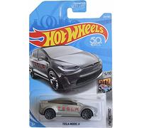 Hot Wheels Silver Tesla Model X 1:64 Scale Diecast Car 4" (L) x 1" (W) x 4" (H) Kids College Kids Ages 5+