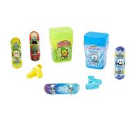 Hot Wheels Skate Fingerboards & Skate Shoes, 2 Flavor Containers with 2 Exclusive Boards & 1 Pair of Removable Shoes in Portable Storage Containers, HWV21