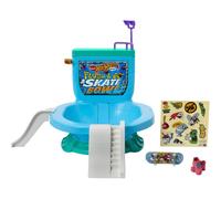 Hot Wheels Skate Flush & Go Bowl Fingerboard Set with 1 Exclusive Board & Pair of Removable Shoes
