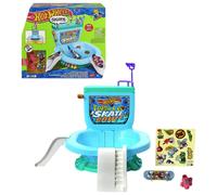 Hot Wheels Skate Flush & Go Bowl Fingerboard Set with 1 Exclusive Board & Pair of Removable Shoes