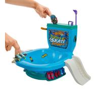 Hot Wheels Skate Flush & Go Bowl Fingerboard Set with 1 Exclusive Board & Pair of Removable Shoes