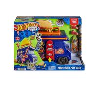 Hot Wheels Skate Taco Truck Play Case - With Pull-Out Railing for Cool Skate Tricks, Includes Exclusive Fingerboard and Removable Skateboard Shoes, Children from 6 Years, HMK00