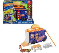 Hot Wheels Skate Taco Truck Play Case - With Pull-Out Railing for Cool Skate Tricks, Includes Exclusive Fingerboard and Removable Skateboard Shoes, Children from 6 Years, HMK00