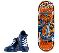 Hot Wheels Skate Tricked Out Trike Fingerboard & Shoes - 1 Fingerboard & 1 Pair of Removable Skate Shoes, HVJ87 Freestyle SK8 1/9
