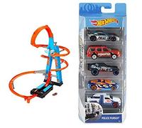 Hot Wheels Sky Crash Tower 01806 Diecast and Mini Toy Cars (Assorted Models), Pack of 5