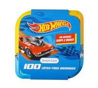 Hot Wheels Smart Care Kids Bandage Kit - Great for Kids, Babies, and Kids, Latex-Free Bandages - A Hot Wheels Collectible Tin Case, Variety Pack with 3 Assorted Sizes, 100 Count