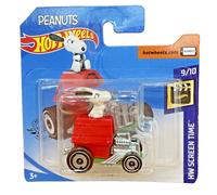 Hot Wheels Snoopy Peanuts 2017 HW Screen Time 8/10 Red Short Card Character Car
