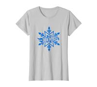 Hot Wheels Snowflake T-Shirt, Women, Silver Grey, X-Small