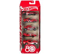 Hot Wheels Spielzeugautos, 5er-Pack Spielzeugautos im Maßstab 1:64 mit Deko und