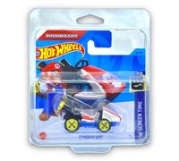 Hot Wheels Standard Kart (Mario Kart Red, White & Blue) 2/10 HW Screen Time 2023-29/250 (Short Card) - COMES IN A KLAS CAR KEEPER PROTECTIVE COLLECTORS CASE - GRX17