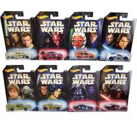 HOT WHEELS STAR WARS - COMPLETE SET OF 8 - MASTER & APPRENTICE - DWD85 NEW