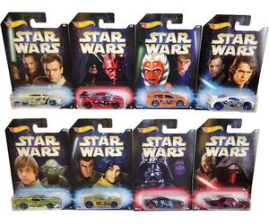 HOT WHEELS STAR WARS - COMPLETE SET OF 8 - MASTER & APPRENTICE - DWD85 NEW
