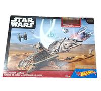 Hot Wheels Star Wars Escape From Jakku Playset Millennium Falcon Motorized