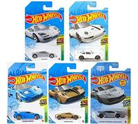 Hot Wheels Super Car Exotics Madness 5 Pack Random Diecast Bundle Set with Various Lambos, Lotus, Porsches, Mclarens, Paganis and More