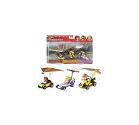 Hot Wheels Super Mario Character Car 3-Packs with 3 Character Cars in 1 Set, Gift for Kids & Collectors Ages 3 Years Old & Up, Multicolor, (HDB39)