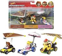 Hot Wheels Super Mario Character Car 3-Packs with 3 Character Cars in 1 Set, Gift for Kids & Collectors Ages 3 Years Old & Up, Multicolor, (HDB39)