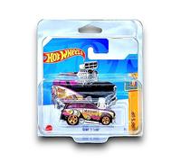 Hot Wheels Surf 'N Turf (Black, White & Pink) 5/5 Surf's Up - 2023-122/250 (Short Card) - COMES IN A KLAS CAR KEEPER PROTECTIVE COLLECTORS CASE - HKK82